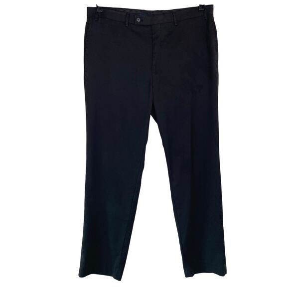 Lauren Ralph Lauren Black Label Black Flat Front Slacks 36 x 32 - Picture 1 of 11